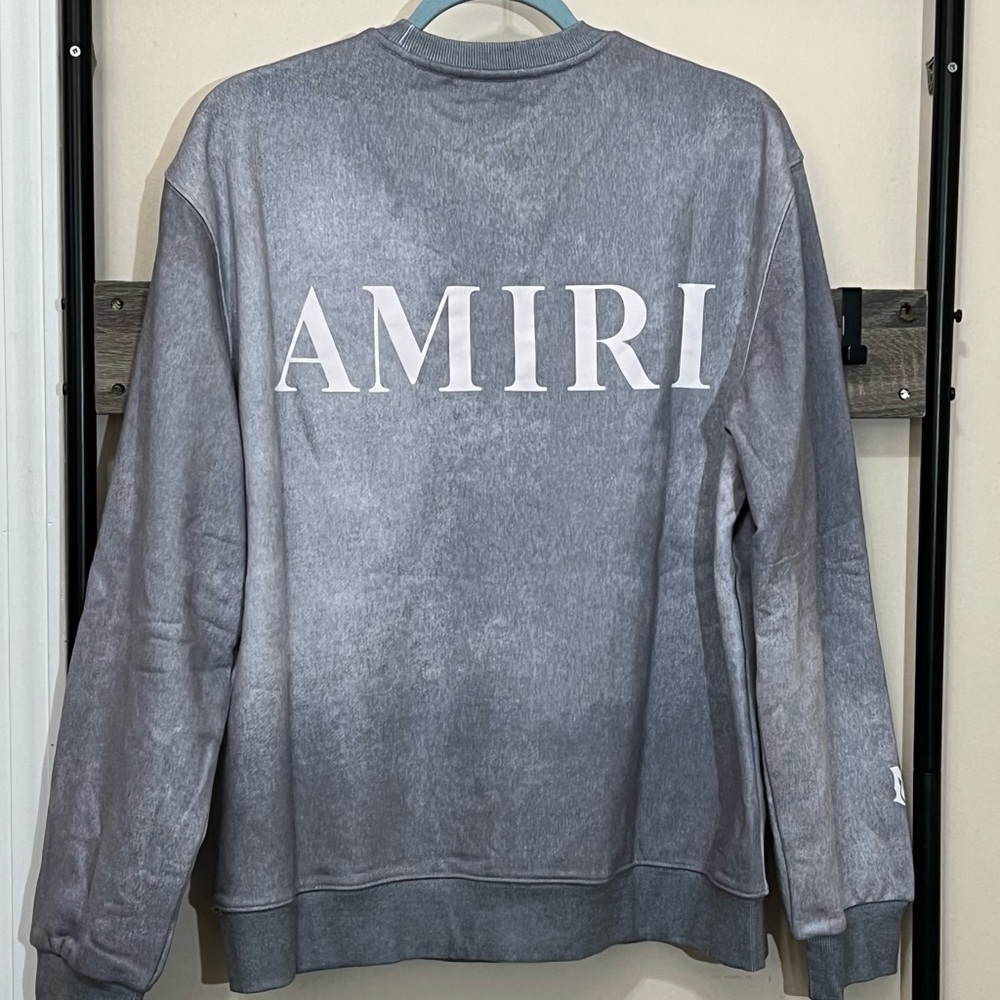 F/W 2022 Amiri Brand Logo Crewneck Faded Sweatshirt Size Large